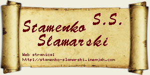Stamenko Slamarski vizit kartica